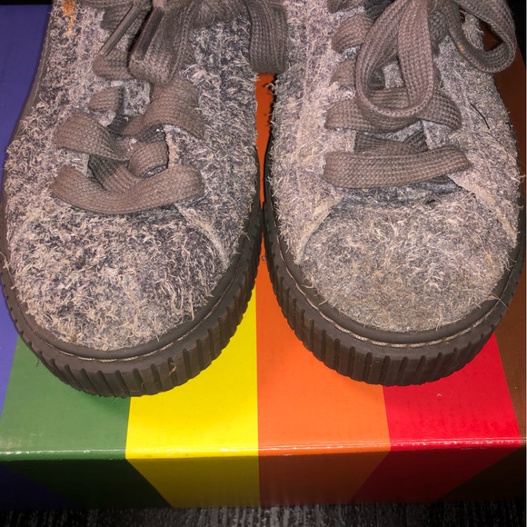 Puma | Fuzzy Suede Platform Elemental | Steel Grey & Grey - Picture 14 of 16